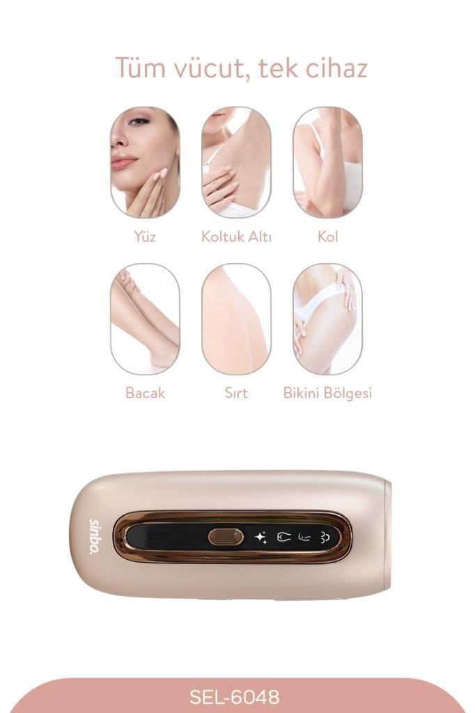 Sinbo Sel-6048 IPL Lazer Epilasyon Cihazı Acısız Kalıcı Epilasyon Purple
