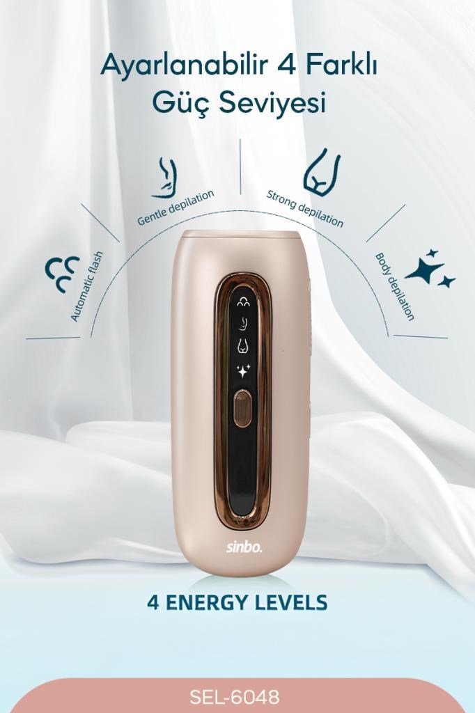 Sinbo Sel-6048 IPL Lazer Epilasyon Cihazı Acısız Kalıcı Epilasyon Purple