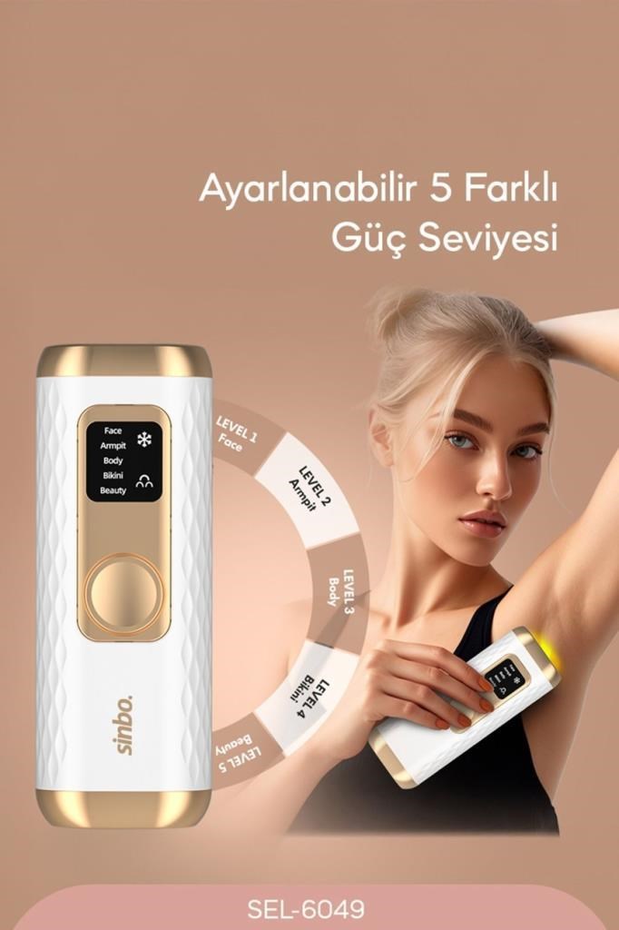 Sinbo Sel-6049 IPL Epilasyon Cihazı Hassas Ciltler İçin Özel
