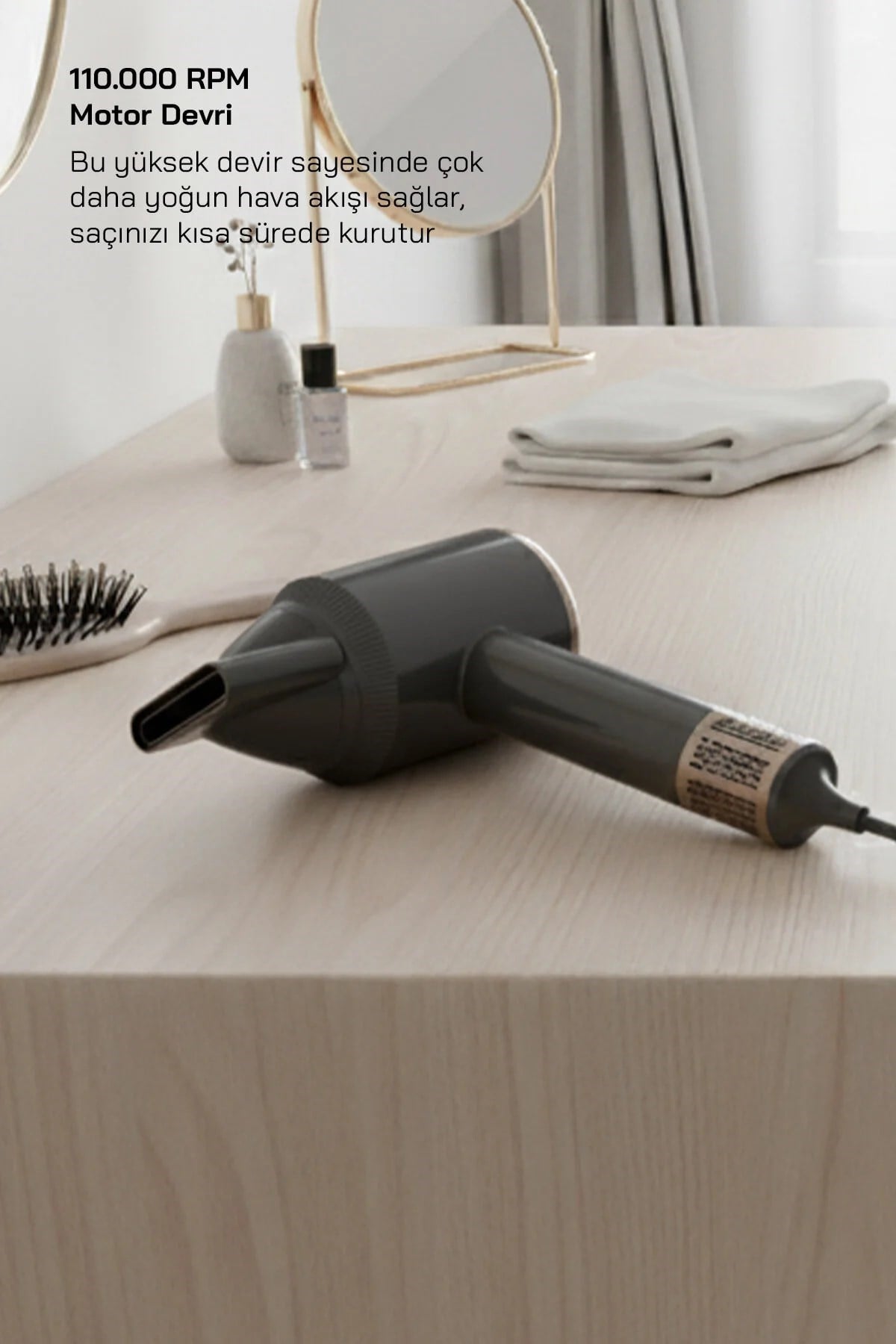 Sinbo SHD 1727 1600W BLDC Saç Kurutma Makinesi Gri 