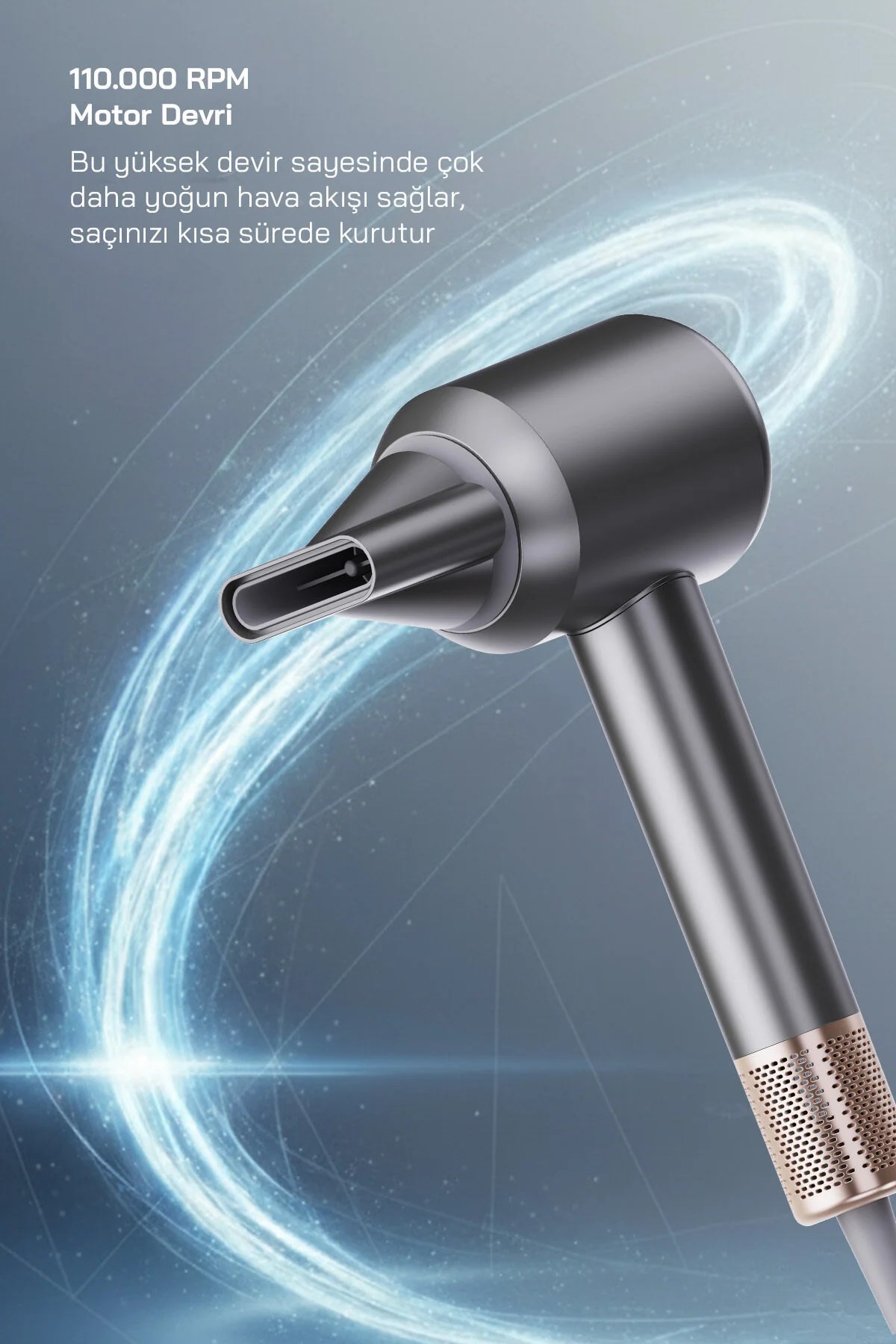 Sinbo SHD-1739 BLDC Saç Kurutma Makinesi Gri 