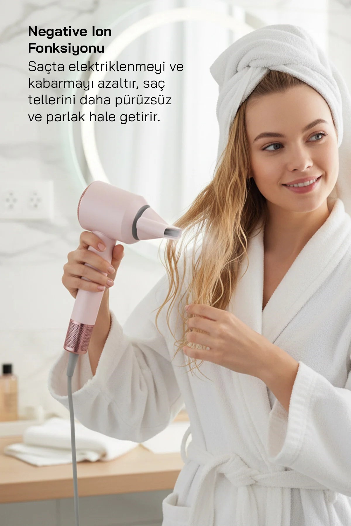 Sinbo SHD-1740 BLDC Saç Kurutma Makinesi Pembe