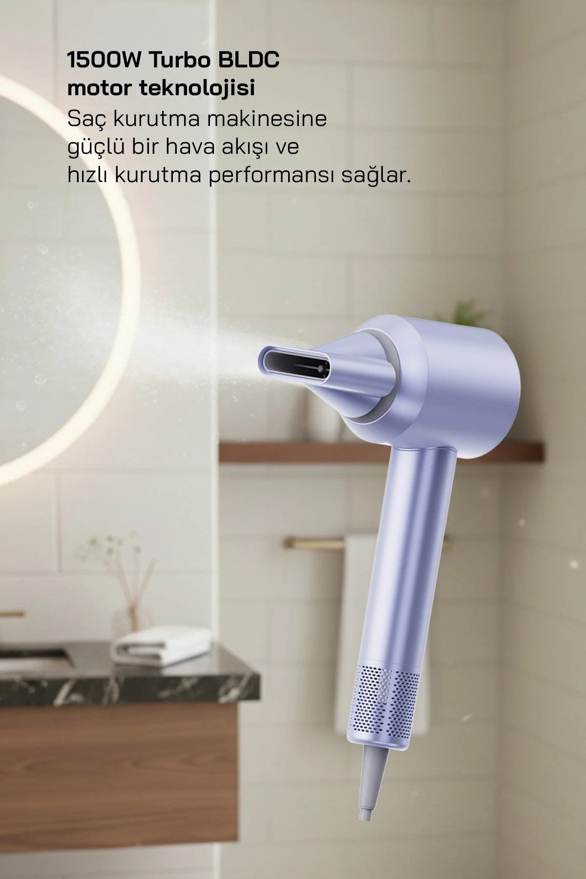 Sinbo SHD-1740 BLDC Saç Kurutma Makinesi Mavi 