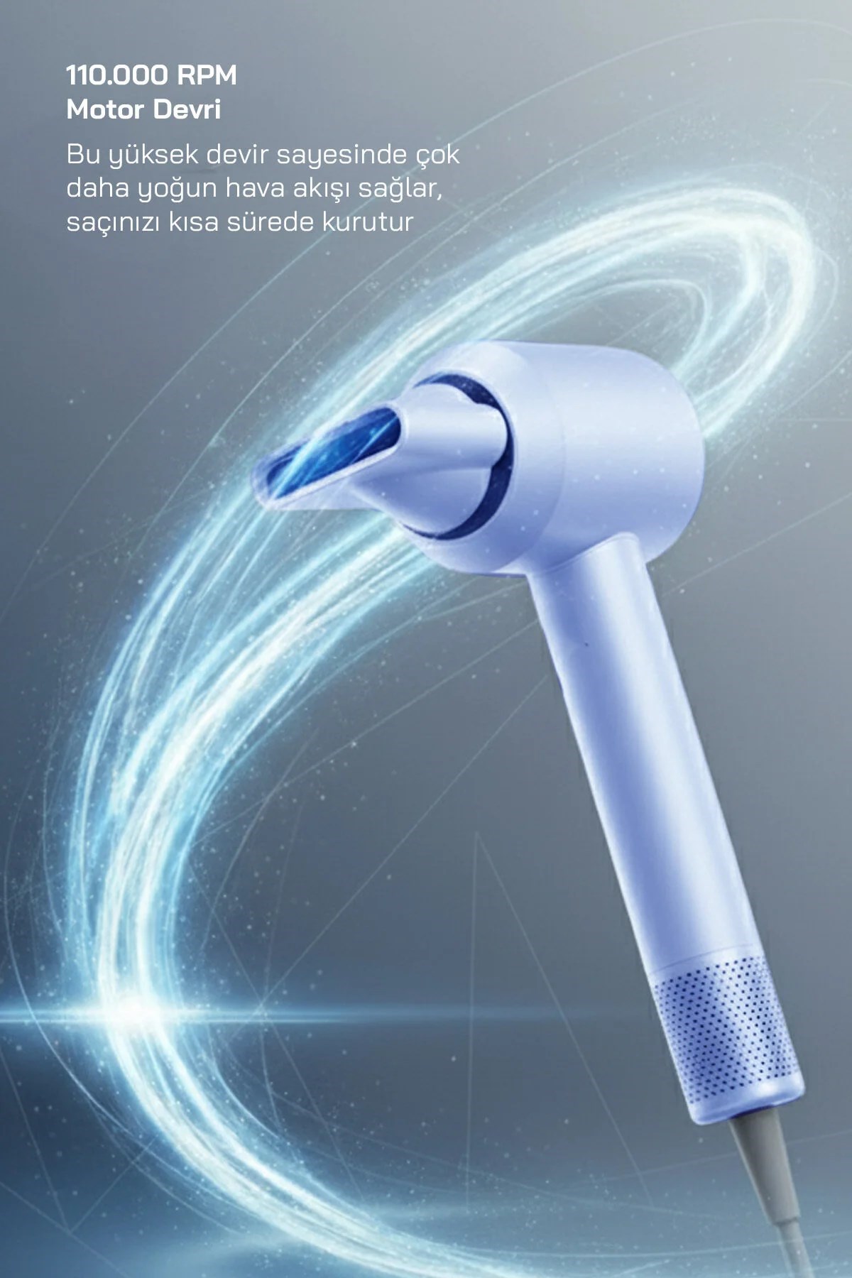 Sinbo SHD-1740 BLDC Saç Kurutma Makinesi Mavi 