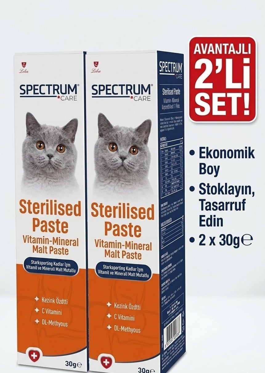 Spectrum Care Kısırlaştırılmış Kediler İçin Vitaminli Malt Paste 30 G*2 Adet