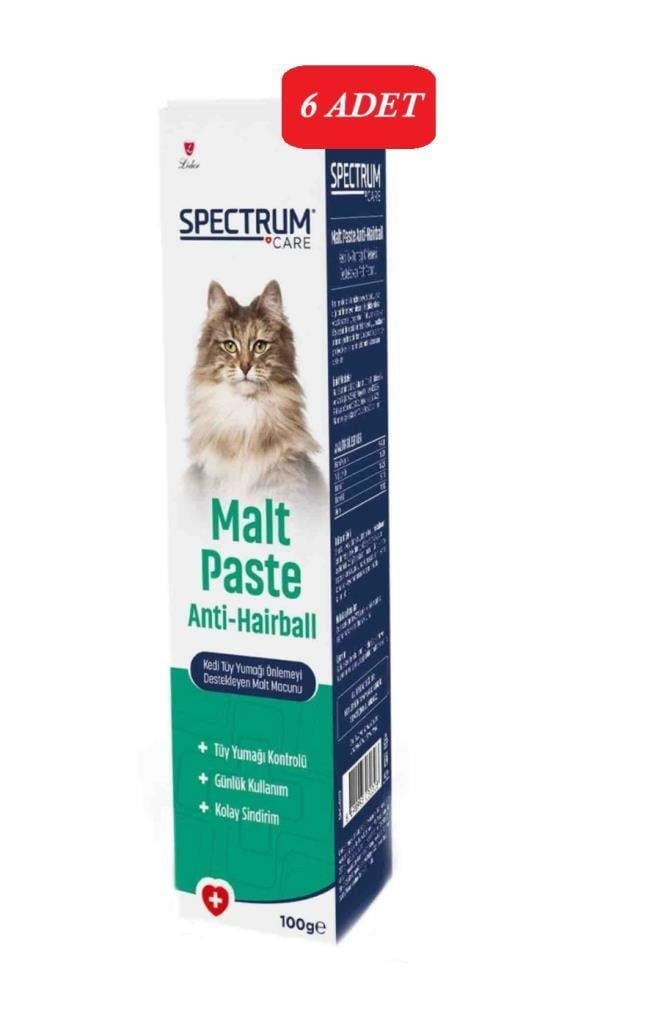 Spectrum Malt Paste Tüy Yumağı Kedi Macunu 100 Gr*6 ADET