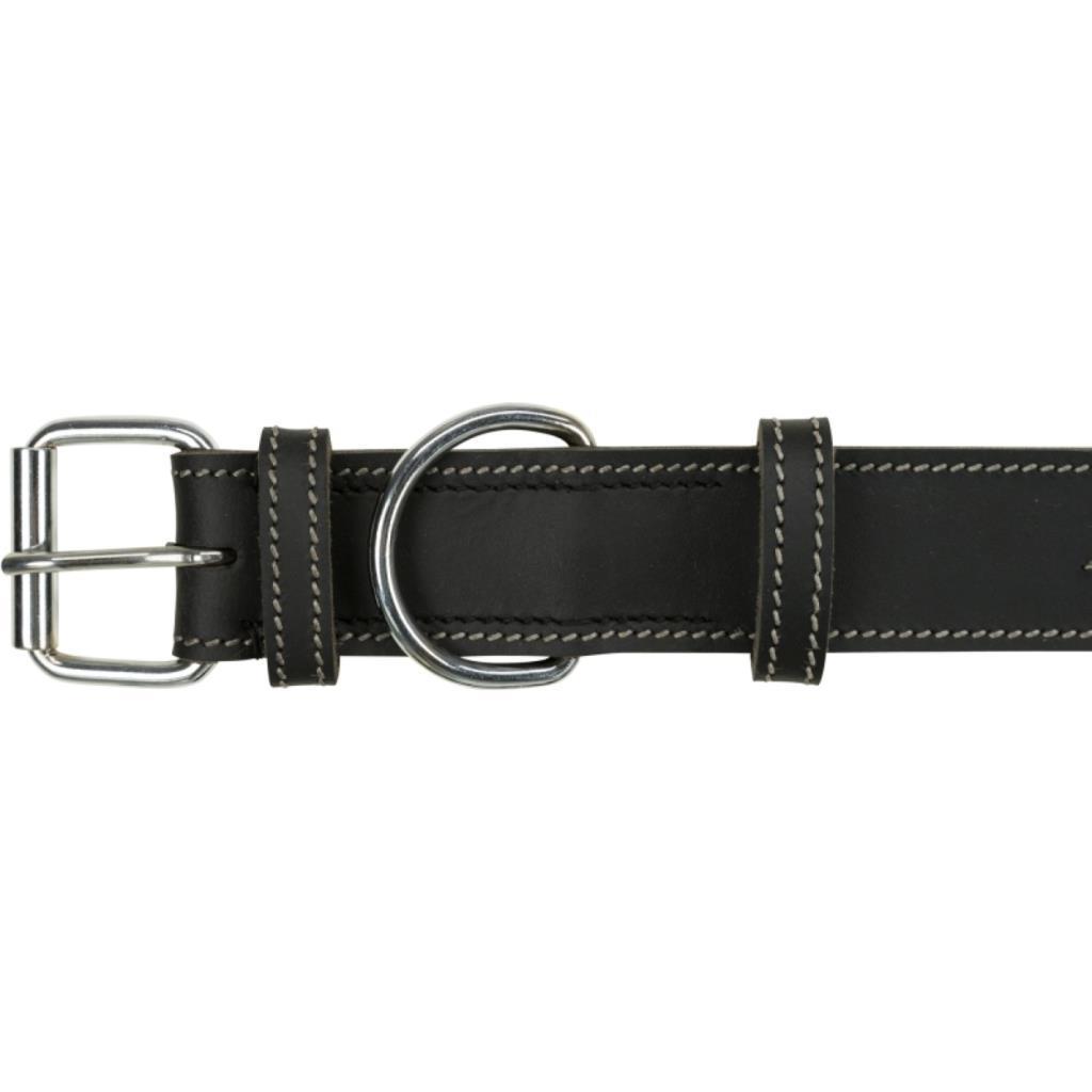 Trixie Köpek Boyun Tasması Kalın Deri 55-65 cm 40mm L-XL Siyah