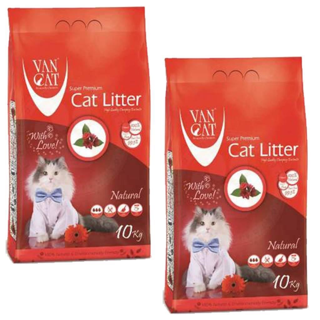 Vancat Naturel Beyaz İnce Taneli Kedi Kumu 10 Kg *2 Adet