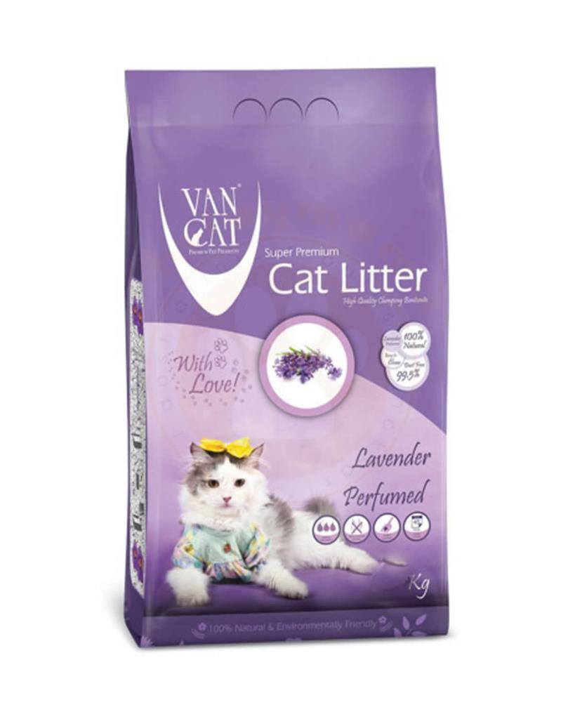 Vancat W225 Lavanta Koku Renksiz İnce Taneli Kedi Kumu 20 KG