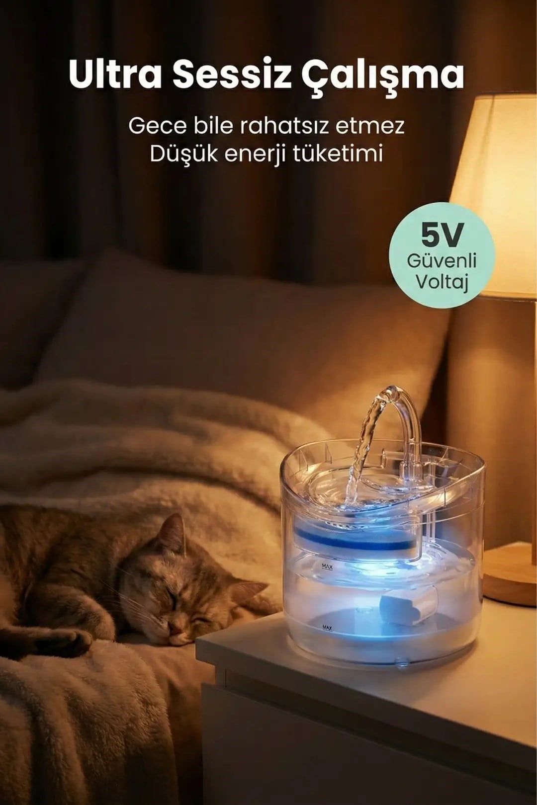 VEXGEN 4 Berry Filtreli Otomatik Evcil Hayvan Su Pınarı 2L Sessiz Pompa Kedi Köpek Su Sebili