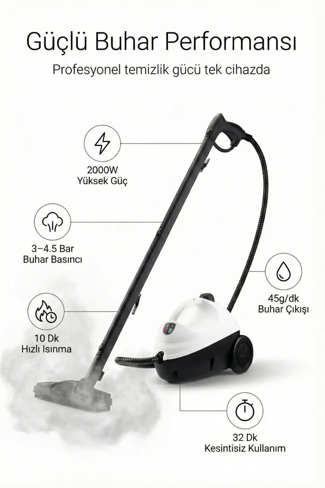 VEXGEN 4Berry SteamClean Buharlı Temizlik Makinesi