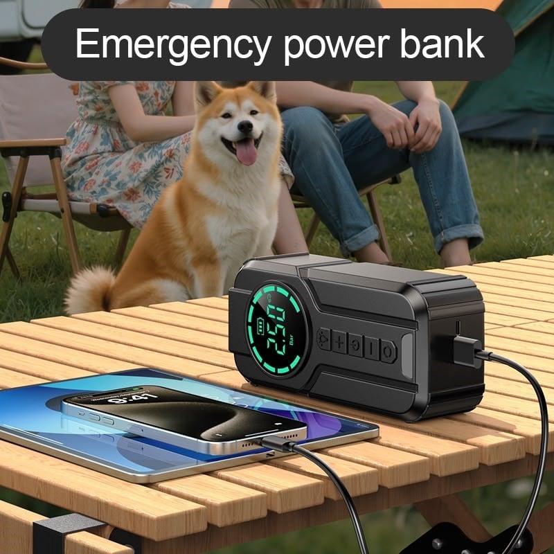 Vexgen Blueseed PowerJump 4ü 1 Arada Akü Takviye & Hava Kompresörlü Powerbank
