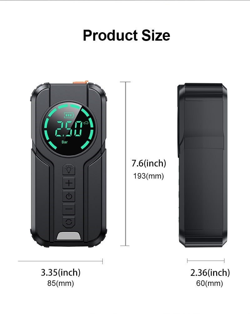 Vexgen Blueseed PowerJump 4ü 1 Arada Akü Takviye & Hava Kompresörlü Powerbank