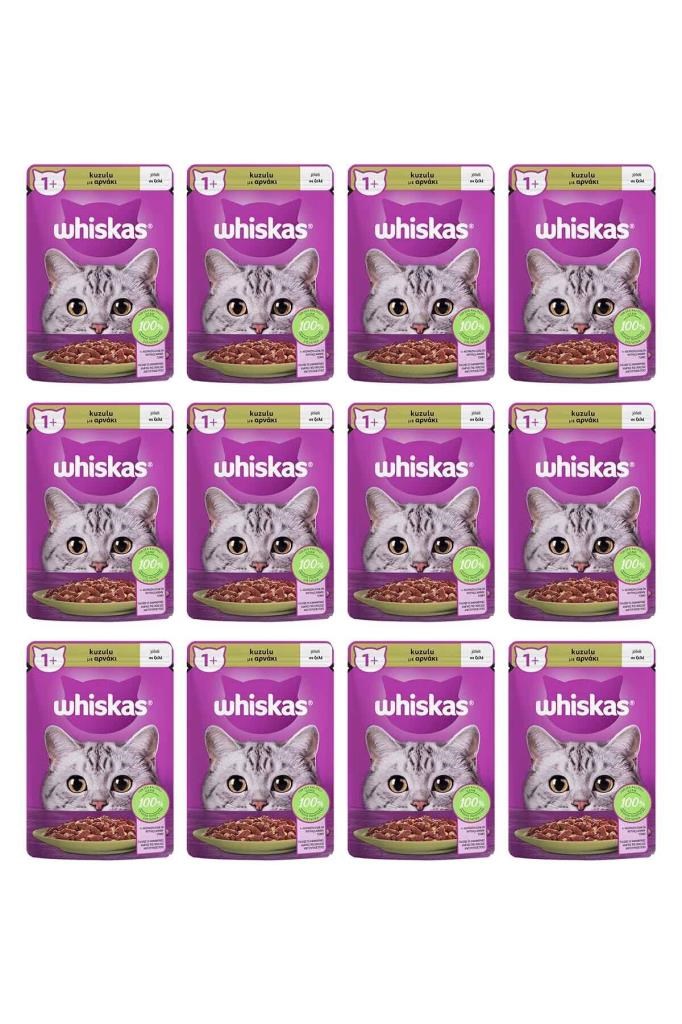 Whiskas Kuzulu Poşet Kedi Yaş Mama 85 G 12x