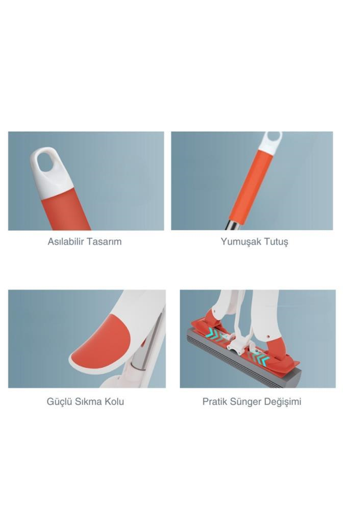 Yui Varivas TB2030 Kelebek Sıkma Mekanizmalı Sünger Paspas Mop