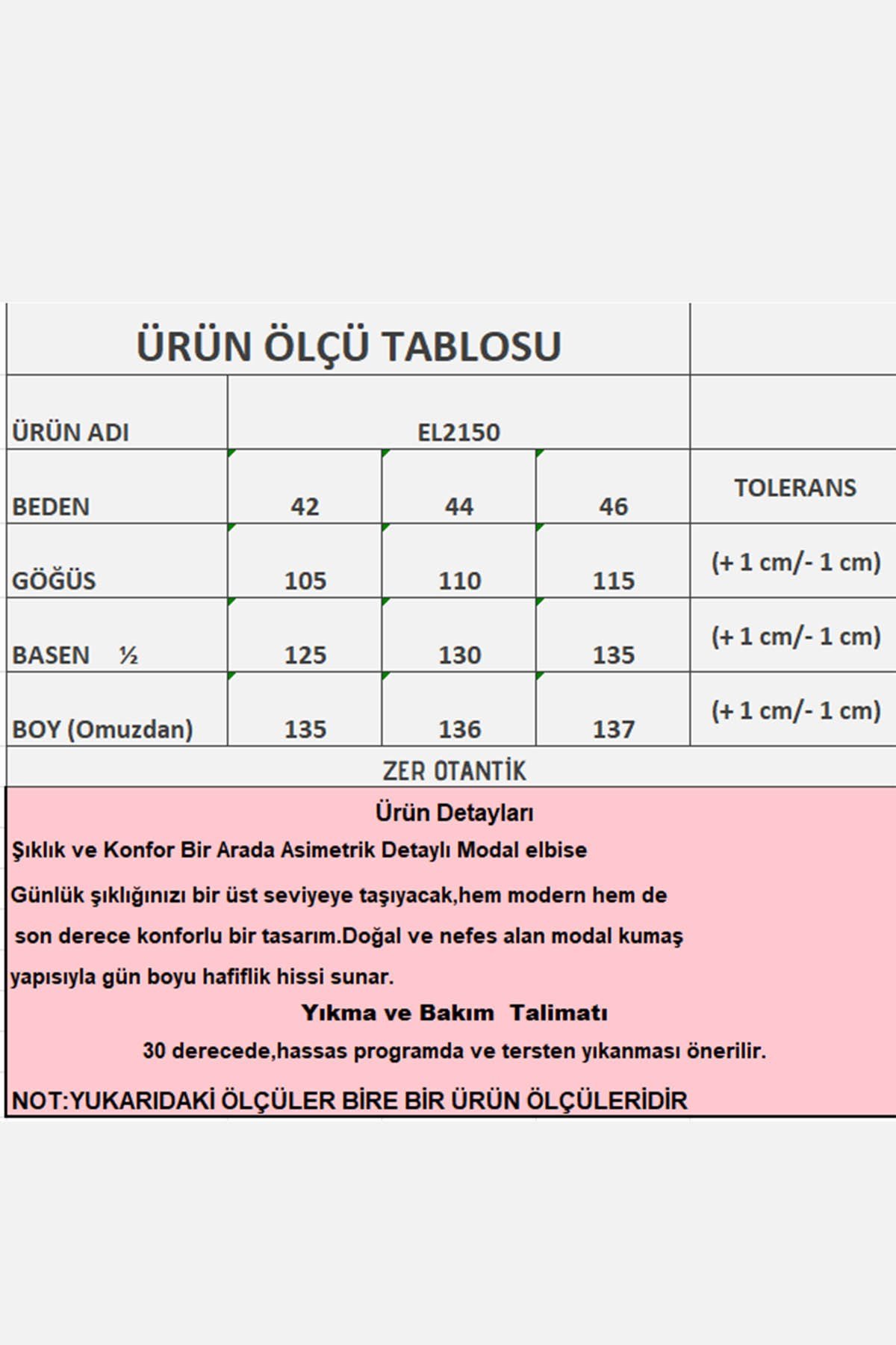 Boydan Düğmeli Modal Büyük Beden Elbise Mavi