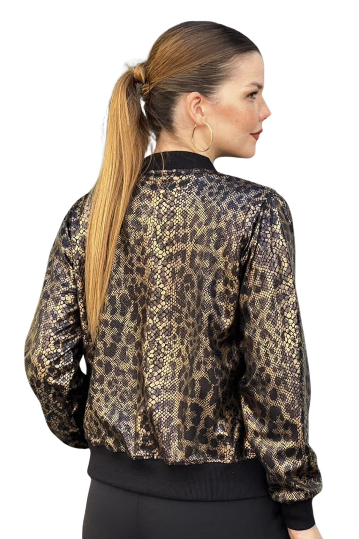 Leopar Kısa Ceket