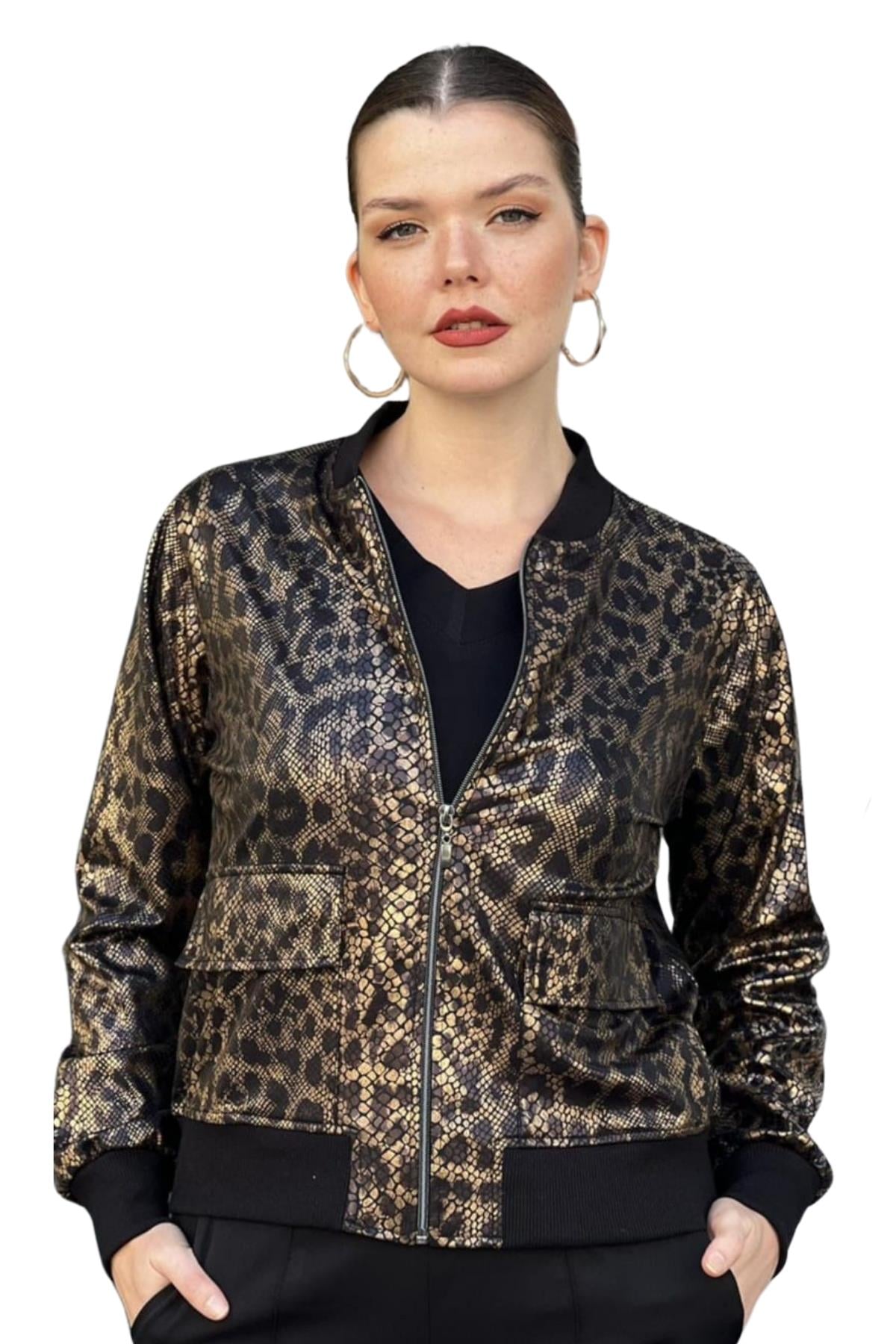 Leopar Kısa Ceket