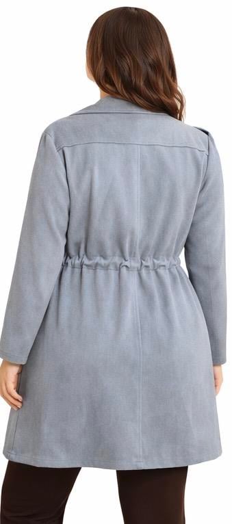 Modern Kesim Astarsız Süet Kaban Gri