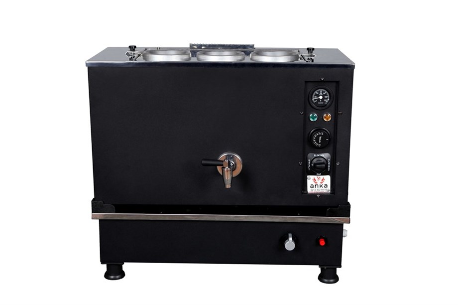 Anka 3 Demlikli Black Pro Kompakt Otomatik Çay Kazanı Elektrik-Ng-LPG BPKO3