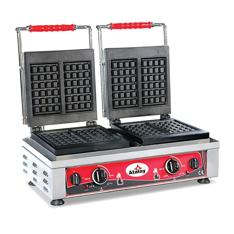 Atalay Elektrikli Waffle Makinası Çiftli Kare Desenli AWM-2402
