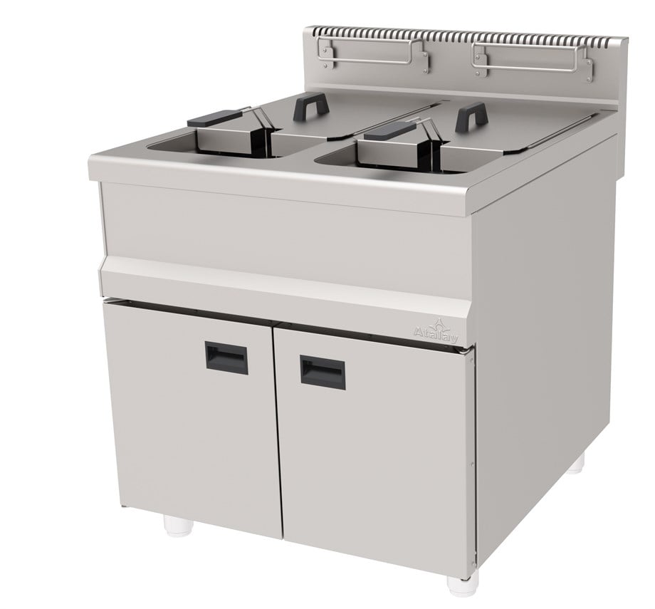 Atalay Gazlı Fritöz 60 Litre Alt Dolaplı 80x90x85 Cm AGF-890