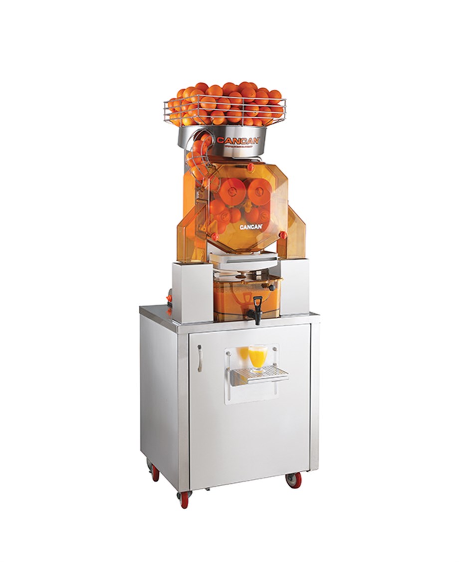 Cancan Arabalı Otomatik Portakal Sıkma Makinesi, Depolu