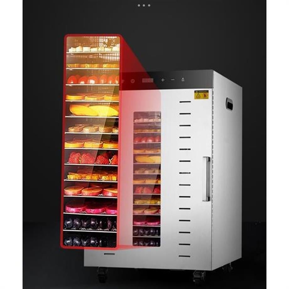 Dalle 16 Tepsi Paslanmaz Çelik Meyve Kurutma Makinesi SS-16H 