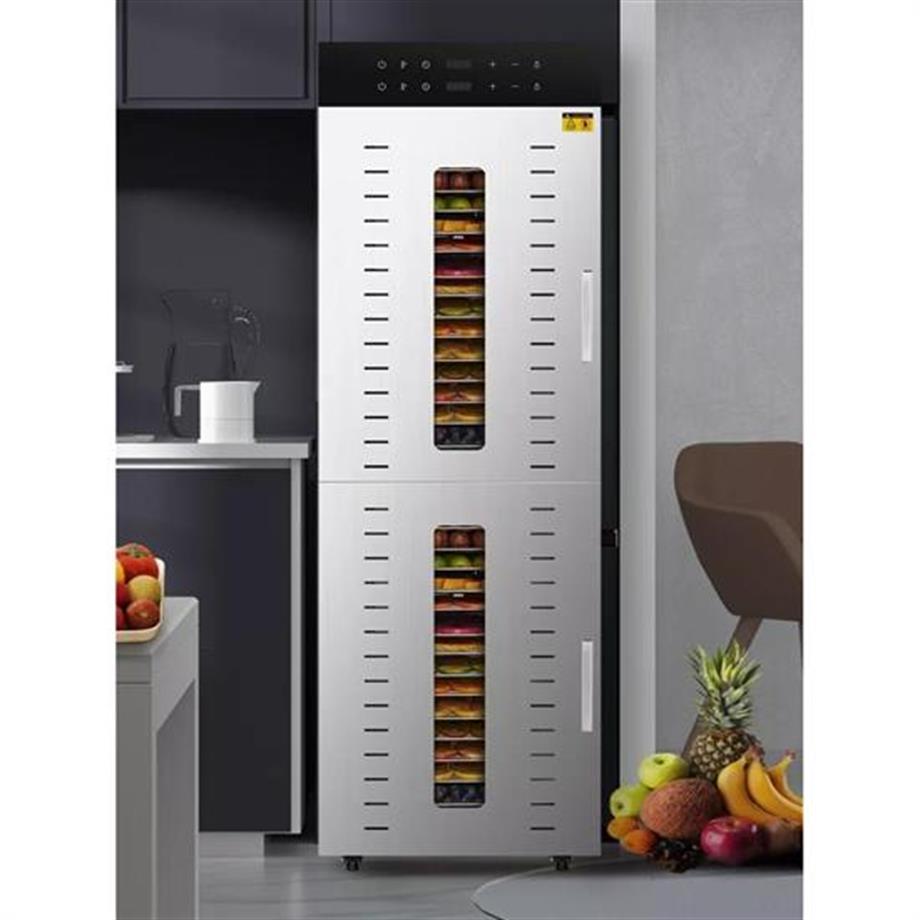 Dalle 32 Tepsili Çift Katmanlı Krom Gıda Kurutma Makinesi Dijital SS-32H