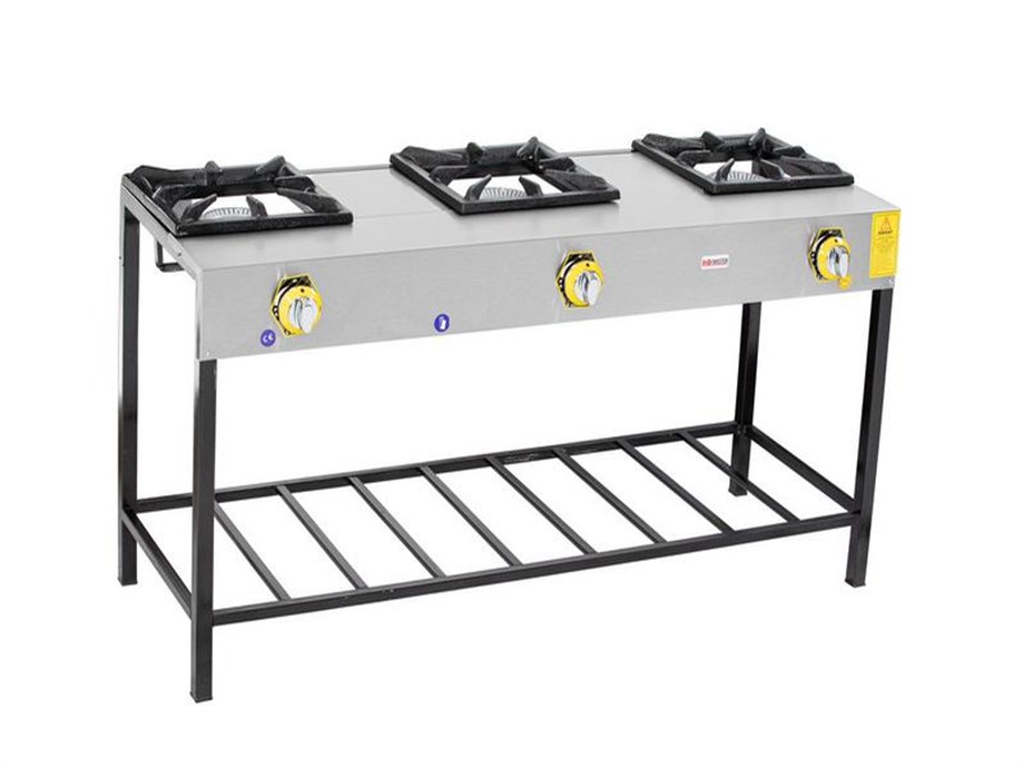 İnox Master 3'Lü Lokanta Ocağı Yüksek Ayak Gazlı / Lpg İMR-LKY-3