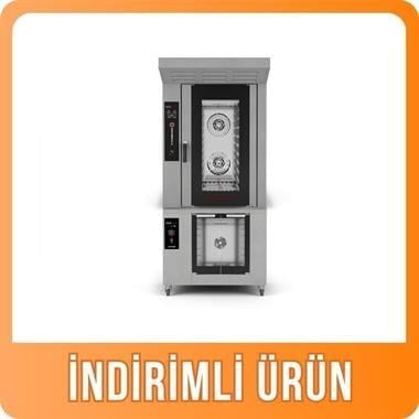İnoxclass 10 Tepsili Döner Fırın Konveksiyonel Elektrikli Davlumbaz+Mayalandırma R10E+ICP+10R SET