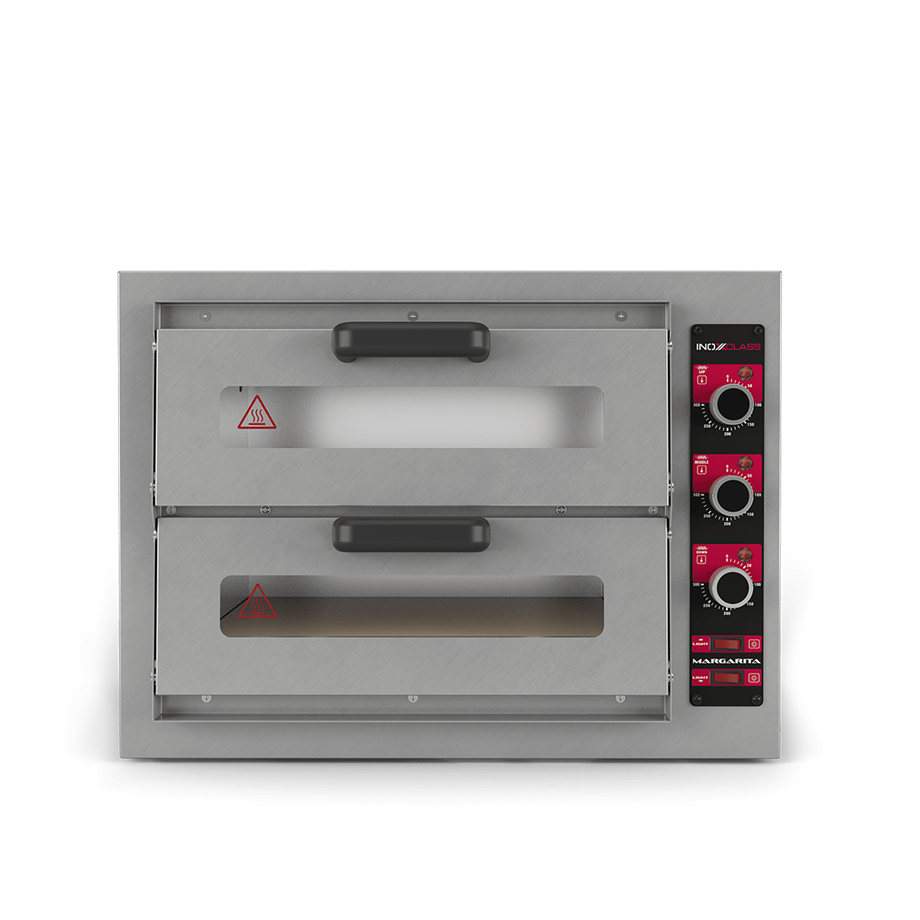 İnoxclass Çift Katlı Mini Pizza Fırını Elektrikli Margarita M302EL
