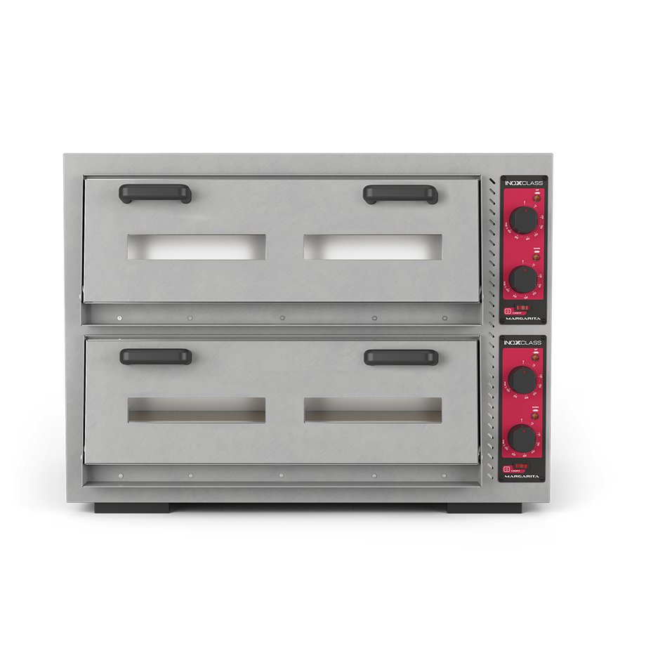 İnoxclass Çift Katlı Pizza Fırını Elektrikli 30 cm x 12 Pizza Kapasiteli Margarita M602E