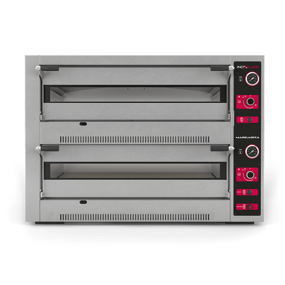 İnoxclass Çift Katlı Pizza Fırını Gazlı 30 cm x 12 Pizza Kapasiteli Margarita M602EG 