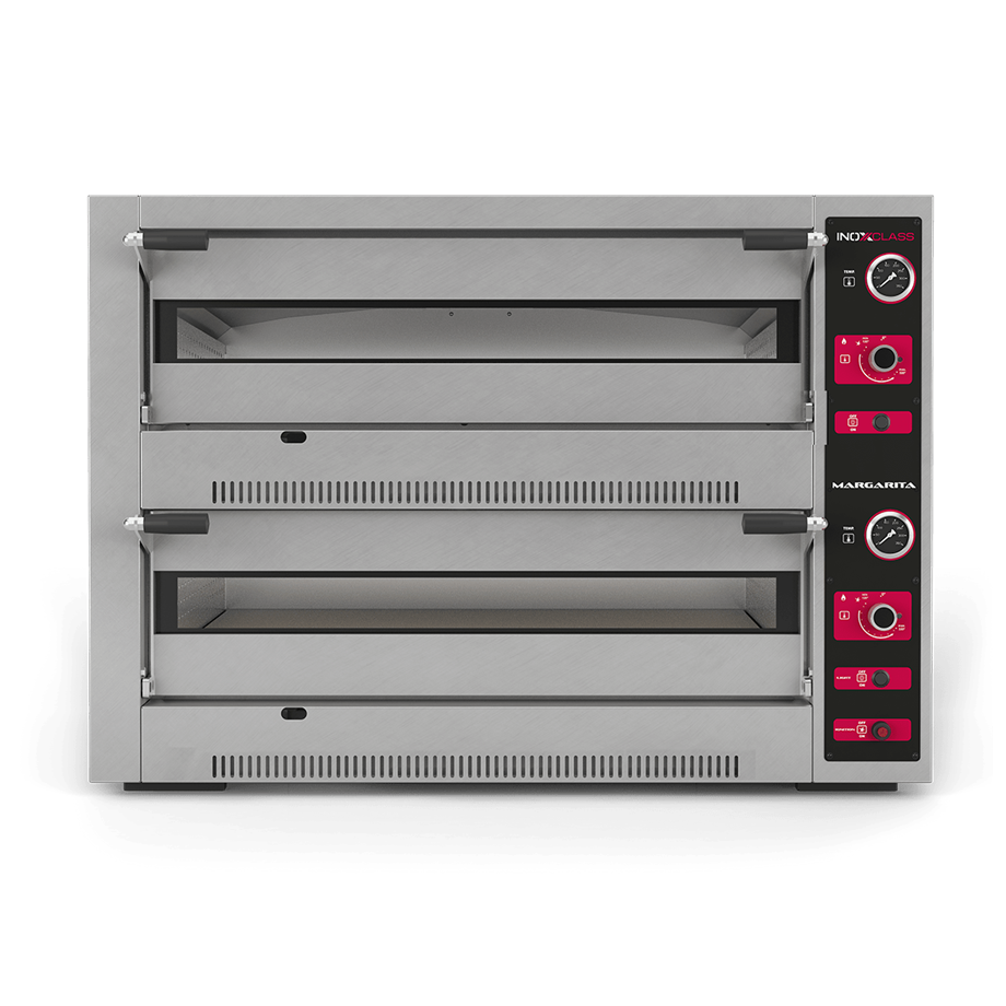 İnoxclass Çift Katlı Pizza Fırını Gazlı 30 cm x 12 Pizza Kapasiteli Margarita M602EG 