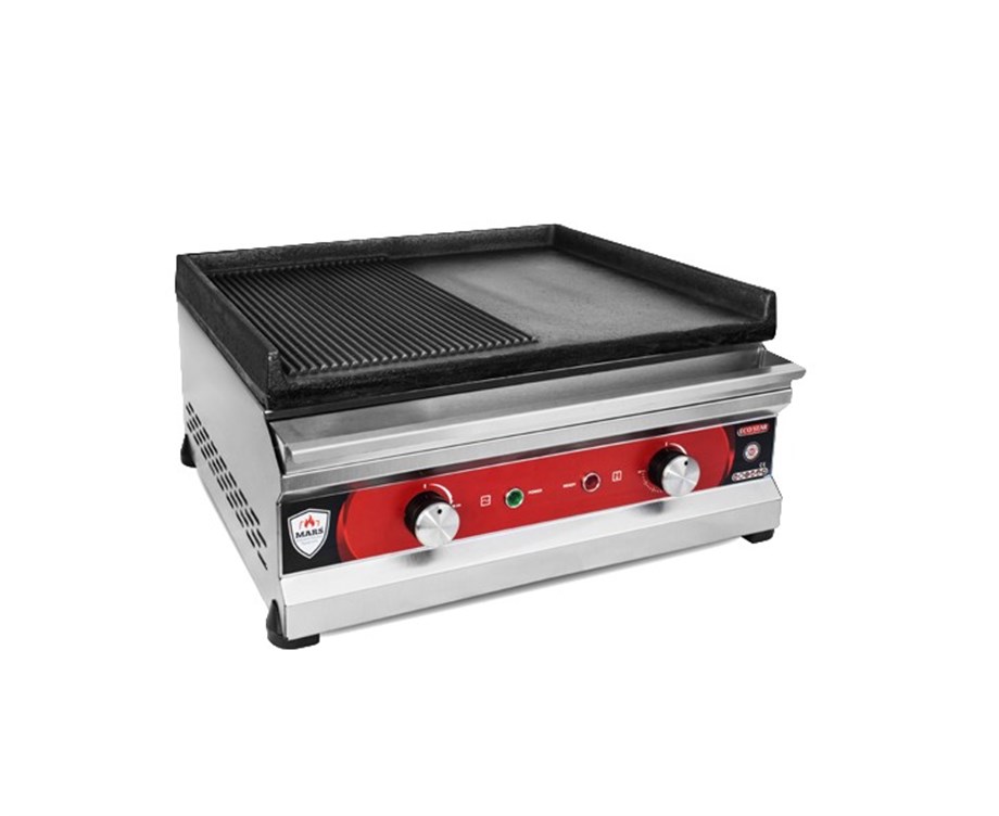 Mars Elektrikli Döküm Izgara Yarı Oluklu Yarı Düz 48x44x24 Cm MDI-50E
