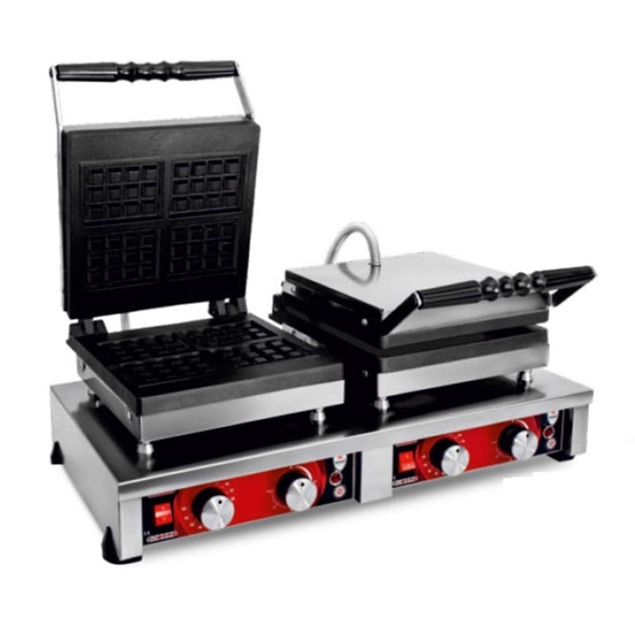 Mars Elektrikli Waffle Makinesi Çiftli Kare Desenli MWK-02