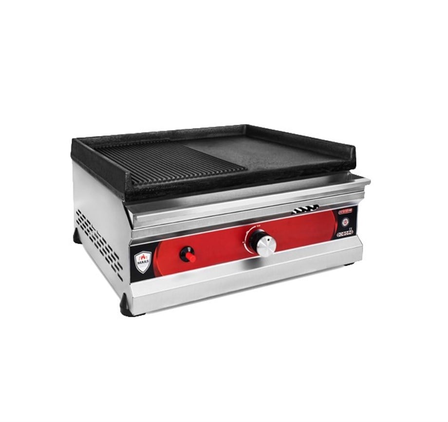 Mars Gazlı Döküm Izgara Yarı Oluklu Yarı Düz 48x44x24 Cm MDI-50G