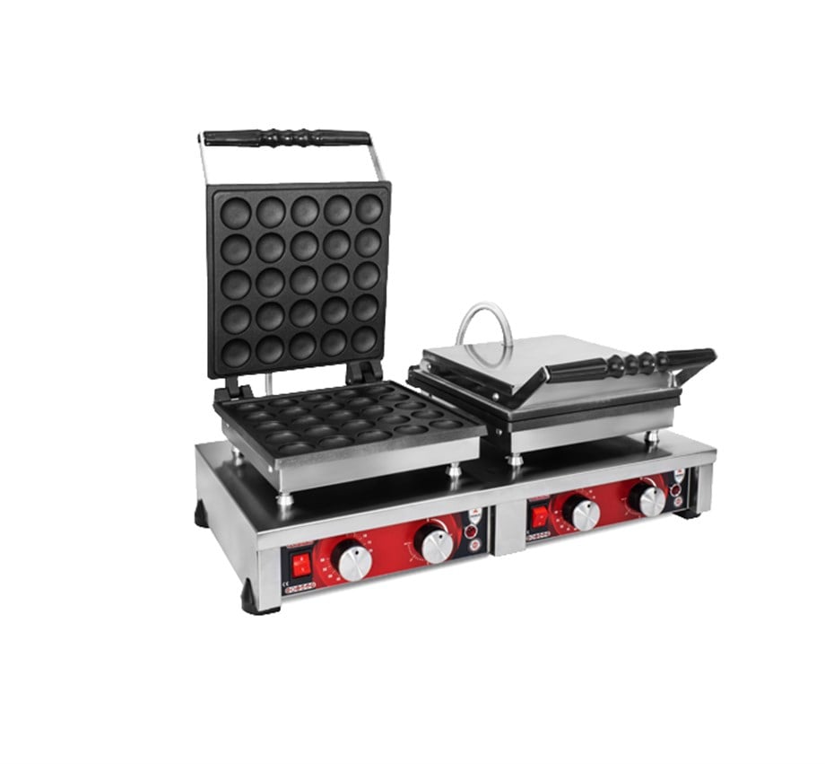 Mars Yuvarlak Bubble Waffle Makinesi Çiftli, Kapaklı MWB-02