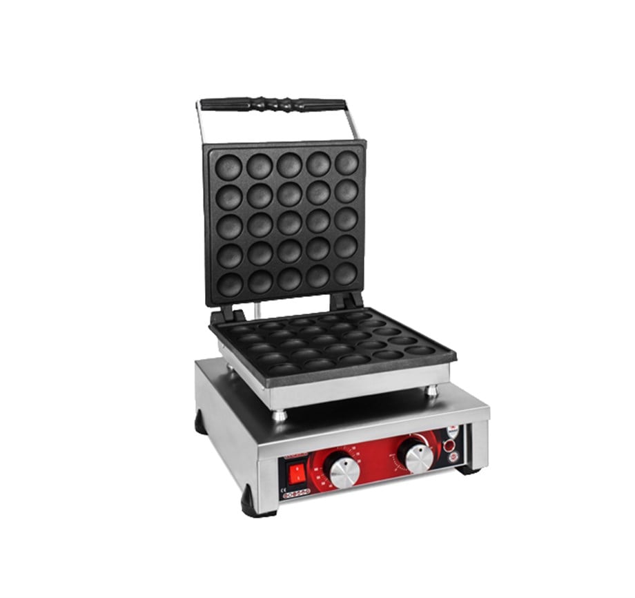 Mars Yuvarlak Bubble Waffle Makinesi Tekli, Kapaklı MWB-01