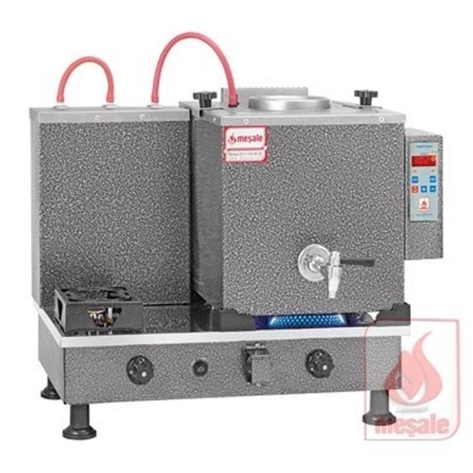 Meşale 1 Demlikli Chromat Dijital Full Otomatik Elektrik-Ng-Lpg Çay Kazanı CHDFO1