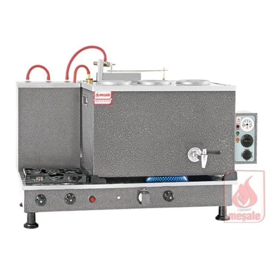 Meşale 3 Demlikli Chromat Klasik Full Otomatik Elektrik-Ng-Lpg Çay Kazanı CHKFO3