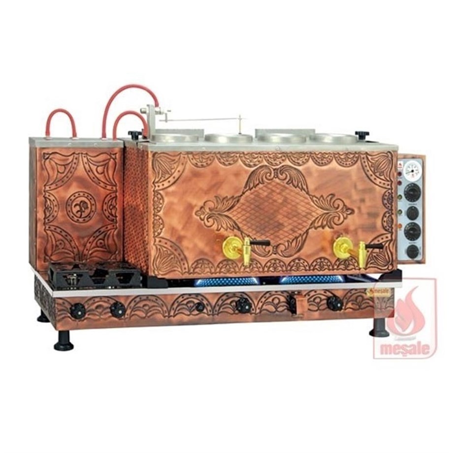 Meşale 4 Demlikli Antik Turbo Max Full Otomatik Elektrik-Ng-Lpg Çay Kazanı ANTFO4
