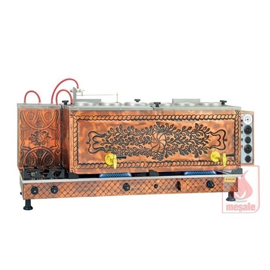 Meşale 6 Demlikli Antik Turbo Max Full Otomatik Elektrik-Ng-Lpg Çay Kazanı ANTFO6