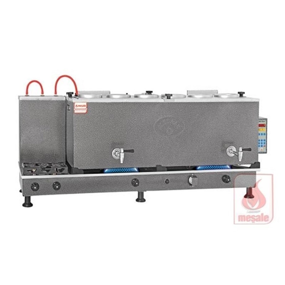 Meşale 6 Demlikli Chromat Akıllı Full Otomatik Elektrik-Ng-Lpg Çay Kazanı CHAFO6