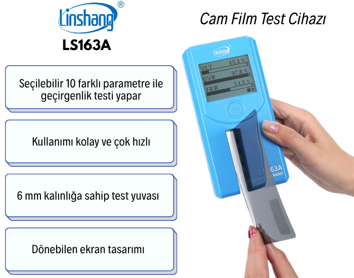 Linshang LS163A Güneş Cam Filmi Test Cihazı IŞIK ÖLÇER LÜKSMETRELİNSHANG zoofarm