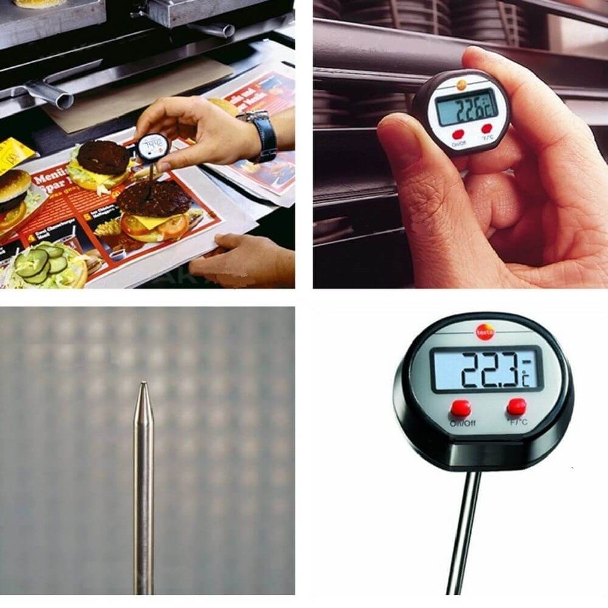 .Testo Üstten Göstermeli Mini Termometre 12.5cm Prob TÜM ÖLÇÜM CİHAZLARIOLCUMCİHAZFİYAT zoofarm