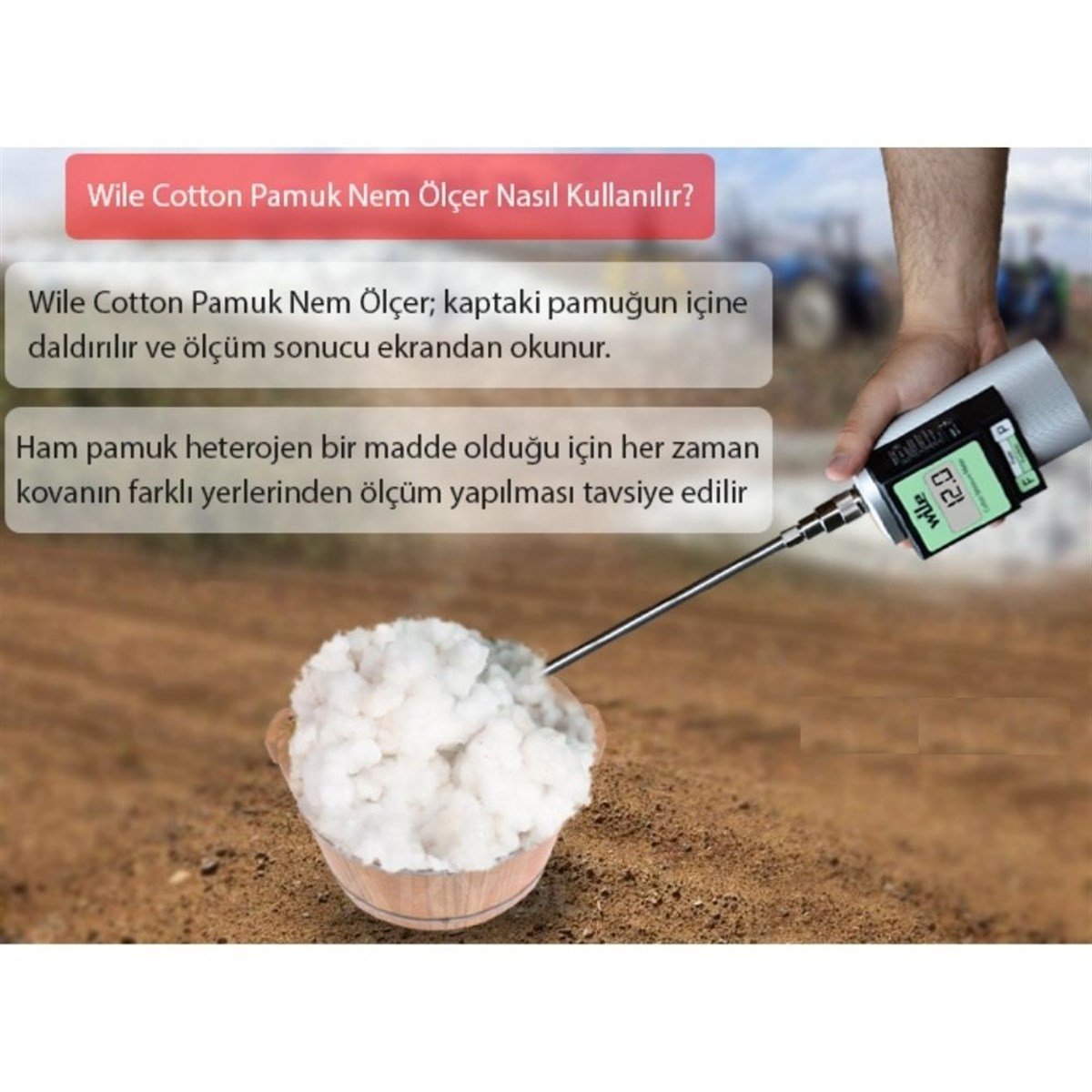 .Wile Cotton Pamuk  Nem Ölçer TÜM ÖLÇÜM CİHAZLARIWİLE zoofarm