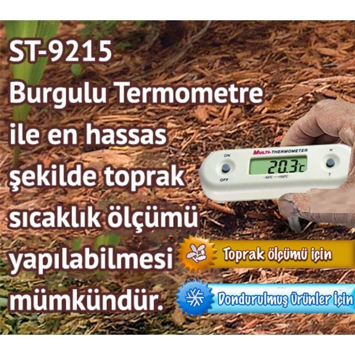 .ST9215 Donmuş Ürünler İçin Burgu Uçlu Termometre TÜM ÖLÇÜM CİHAZLARIOLCUMCİHAZFİYAT zoofarm