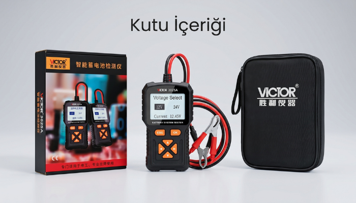VICTOR 3025A Dijital Akü Test Cihazı | 12V / 24V Elektrik Ölçüm Cihazlarıbrand> zoofarm